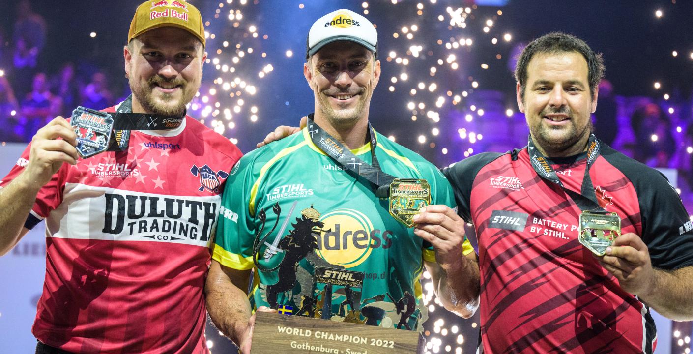 Australian Brad De Losa was crowned TIMBERSPORTS® World Champion for the second time. 
